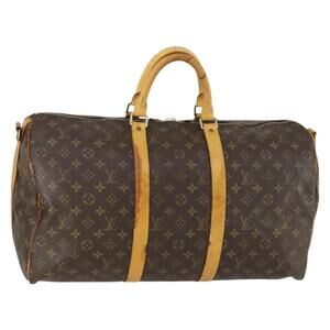 LOUIS VUITTON Monogram Keepall Bandouliere 50 Boston Bag M41416 LV Auth 157024